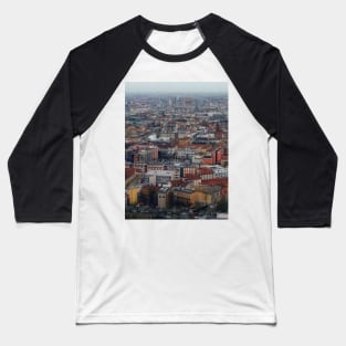 Aerial View of Central Milan Baseball T-Shirt